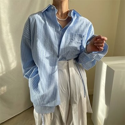 オンリーワントゥーユー INSスタイル 肌にやさしい ブラウス 新品 気質 スリム フェイク2ピース デザインセンスオンリーワントゥーユー INSスタイル 肌にやさしい ブラウス 新品 気質 スリム 