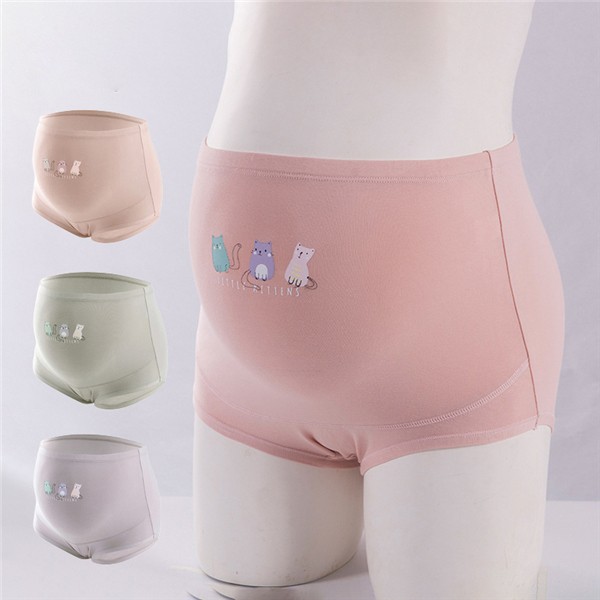マタニティ ショーツ 3色セット パンツ コットン 通気性 伸縮性 肌に優しい 綿 下着 インナー 冷え対策 可愛い 産前 産後