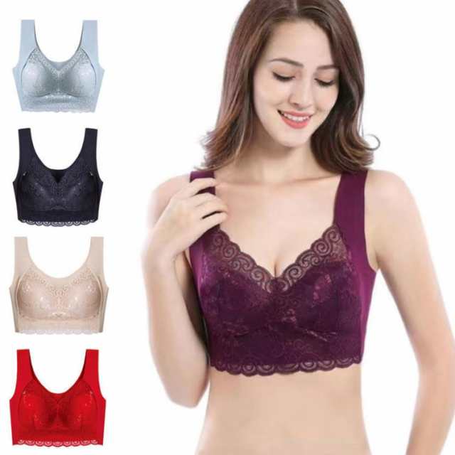 ブラジャー 大きいサイズ ブラ インナーブラ インナーウエア 下着 レースブラジャー セクシー レースブラ ノンワイヤー ブラジャー ブラ ナイトブラ 単品ブラジャー 大きいサイズ ブラ インナレディ