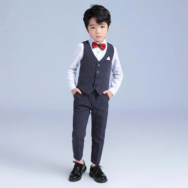 色：ホワイト/ブラック/グレー/レッド/ネイビーサイズ：90 100 110 120 130 140 150 160 170 cmセット内容：シャツ、ベスト、ズボン、ネクタイ、ベルト子供スーツ 半袖 