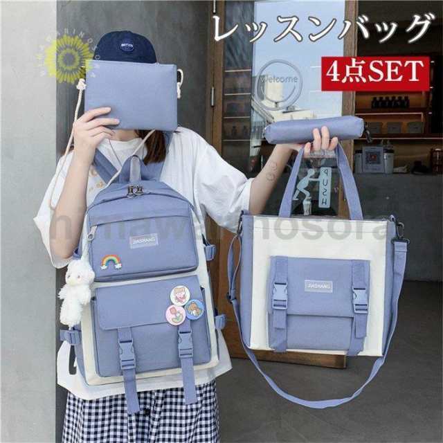 素 材：ポリエステルサイズ：リュック28*13*42cm ハンドバッグ28*4*30cm ショルダーバッグ18*1*18cm ミニバッグ22*4*5cm重量：0.6kg◆収納箇所がたくさんあり、機能性