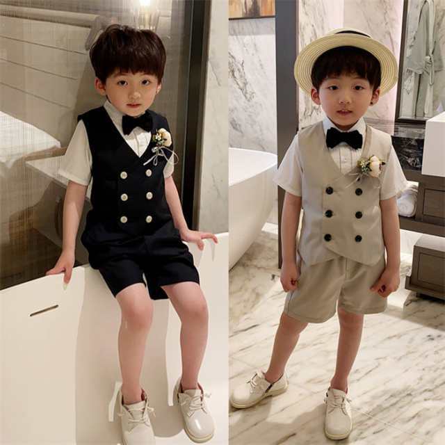 商品名：子供服 フォーマル 3点セット 男の子 子供 キッズ フォーマル 男の子 スーツ ベビー 赤ちゃん 子供スーツ 夏季 フォーマルスーツ 入園式 子供服 男の子 上下セット 入学式 卒業式 入園