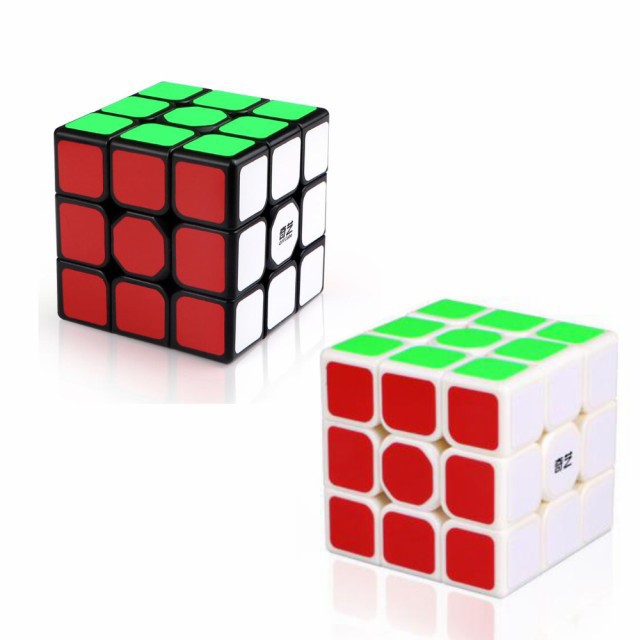 ルービックキューブ 5.6cm 3×3×3 世界基準配色 スムーズ回転 入門用 競技 ルービック スピードキューブ 立体パズル ブラック ホワイト